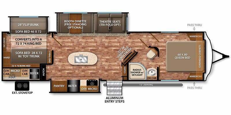 2017 Grand Design Reflection 308BHTS Floorplan