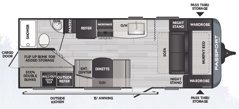 2022 Keystone Passport SL 219BHWE Floorplan