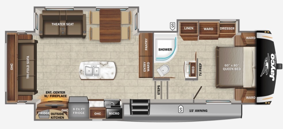 2023 Jayco Eagle HT 28.5RSTS Floorplan