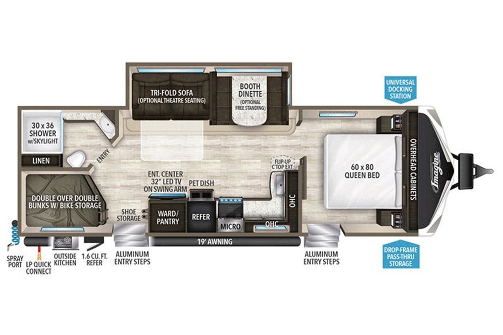 2023 Keystone Passport SL 268BHWE Floorplan