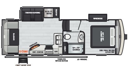 2023 Keystone Arcadia 293SLRD Super Lite Floorplan