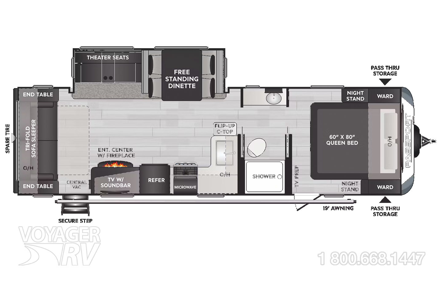 2023 Keystone Passport GT 2700RL Floorplan