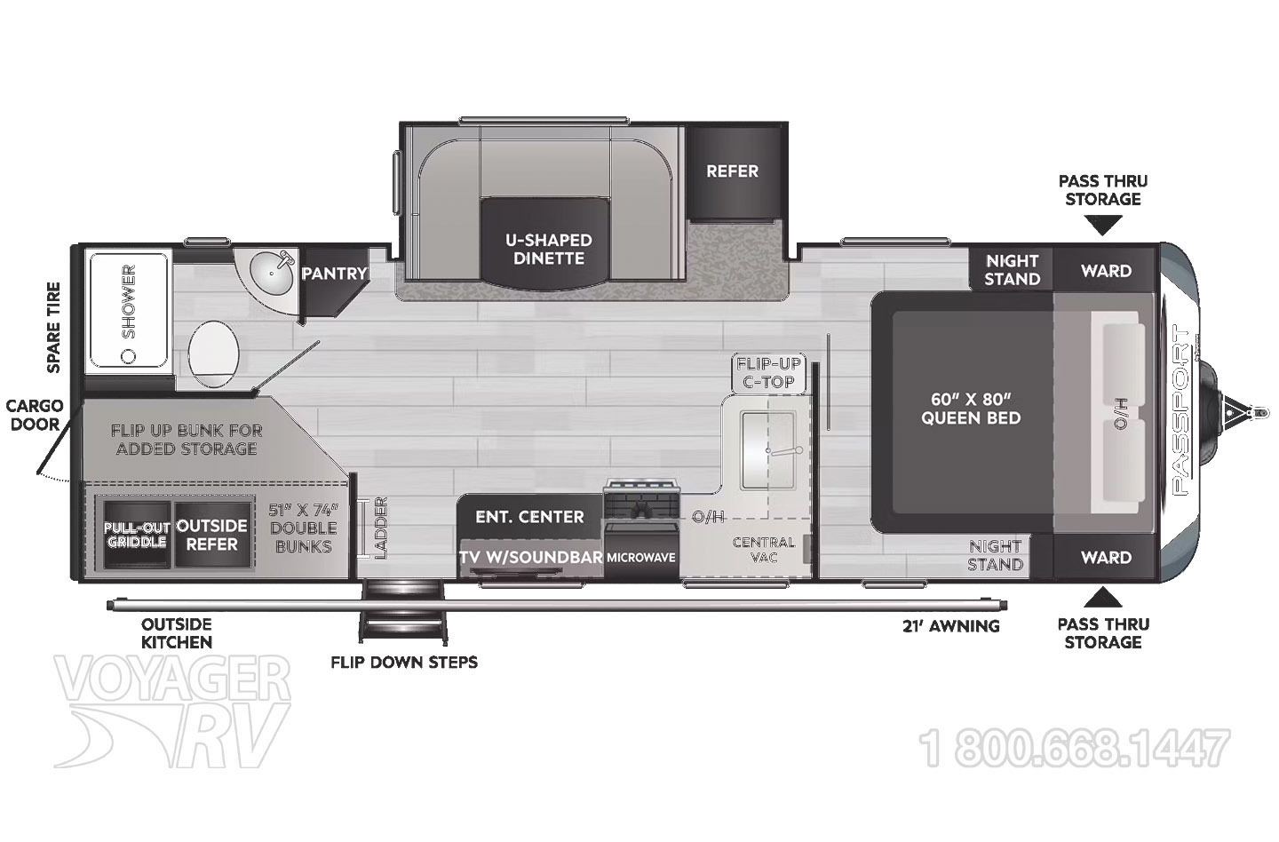 2023 Keystone Passport GT 2401BHWE Floorplan