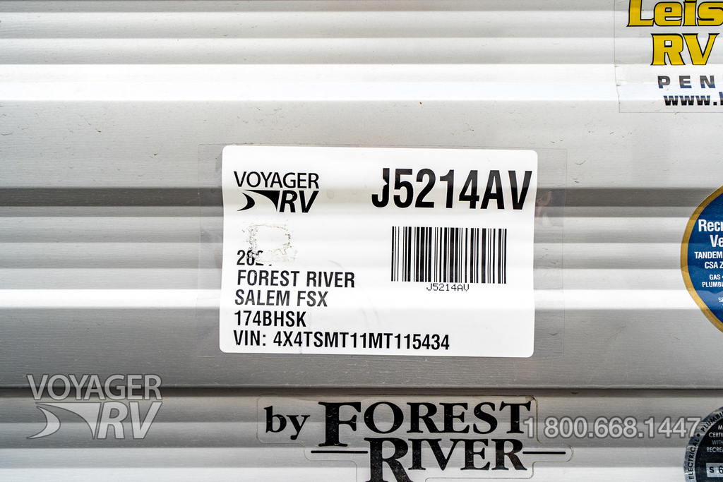 2021 Forest River Salem FSX 178BHSK