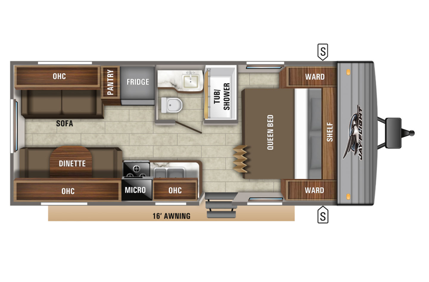 2023 Jayco Jay Flight 212QBW Floorplan