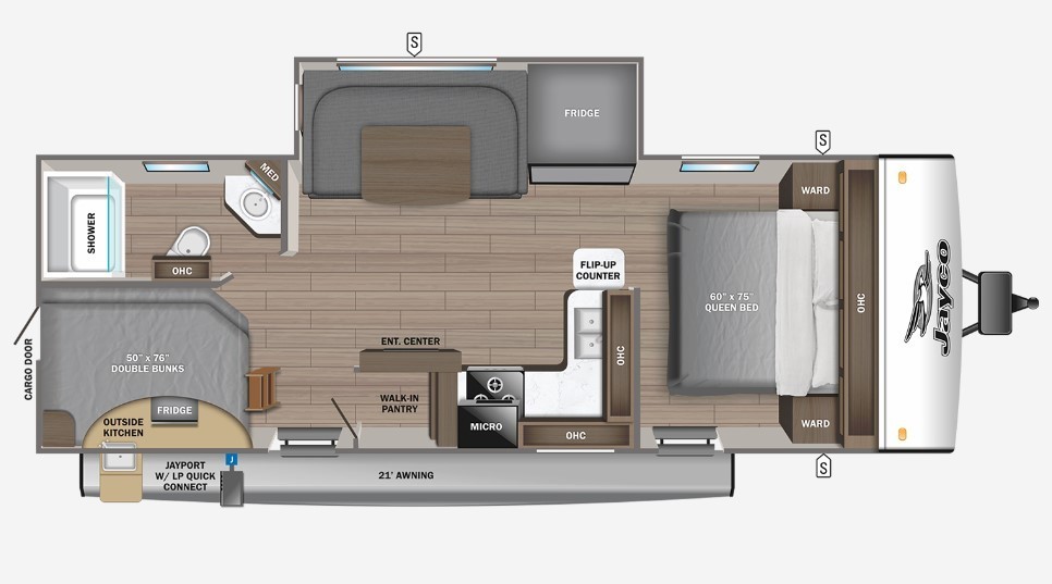 2023 Jayco Jay Feather 24BH Floorplan