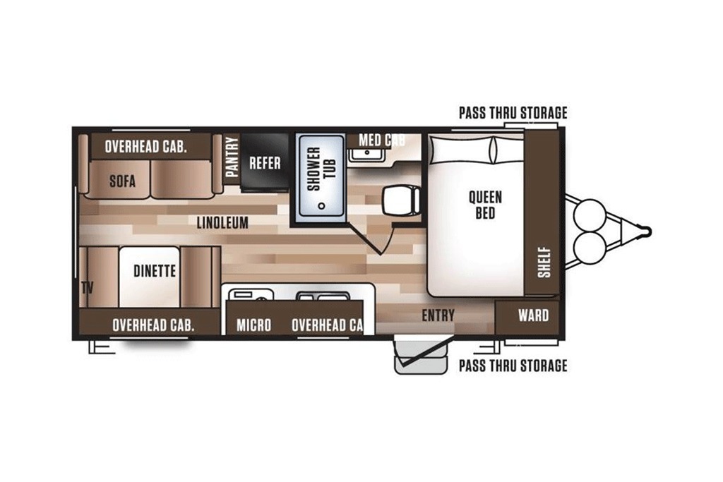 2018 Forest River Wildwood 191RDXL Floorplan