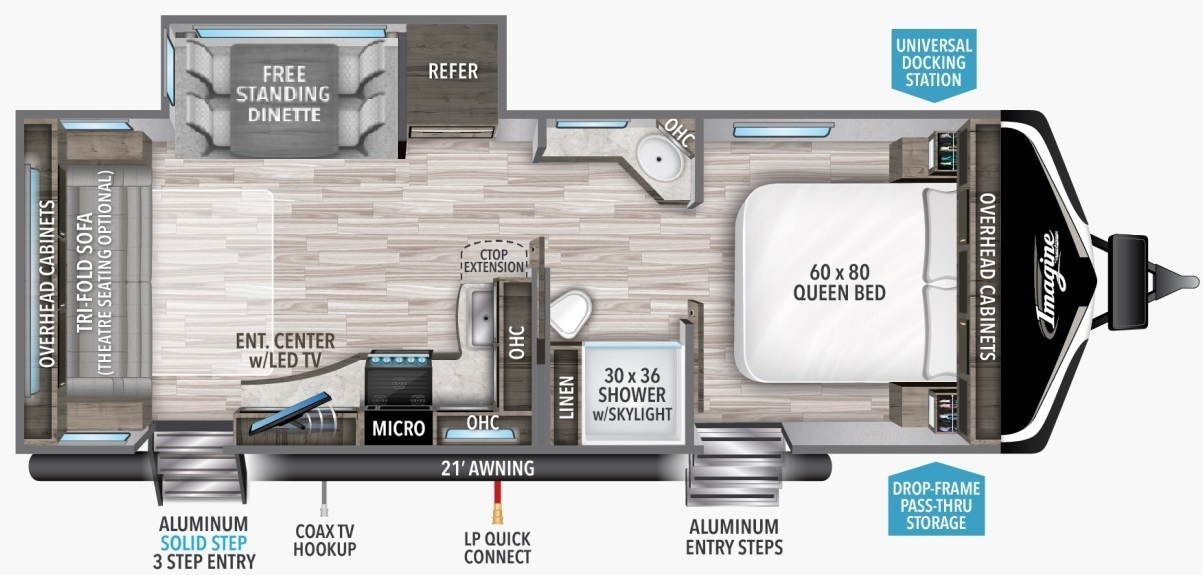 2023 Grand Design Imagine 2500RL Floorplan