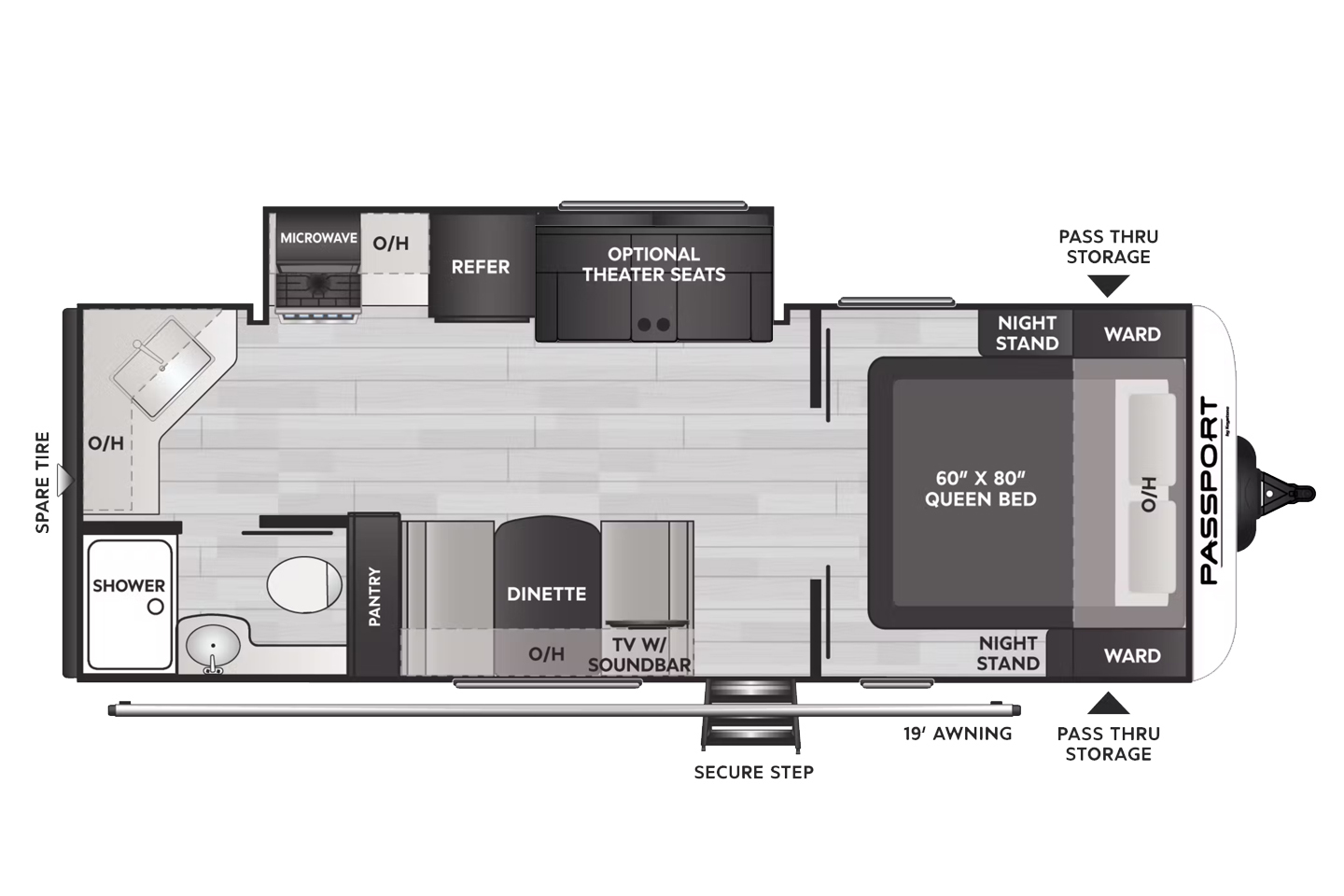 2022 Keystone Passport SL 229RKWE Floorplan