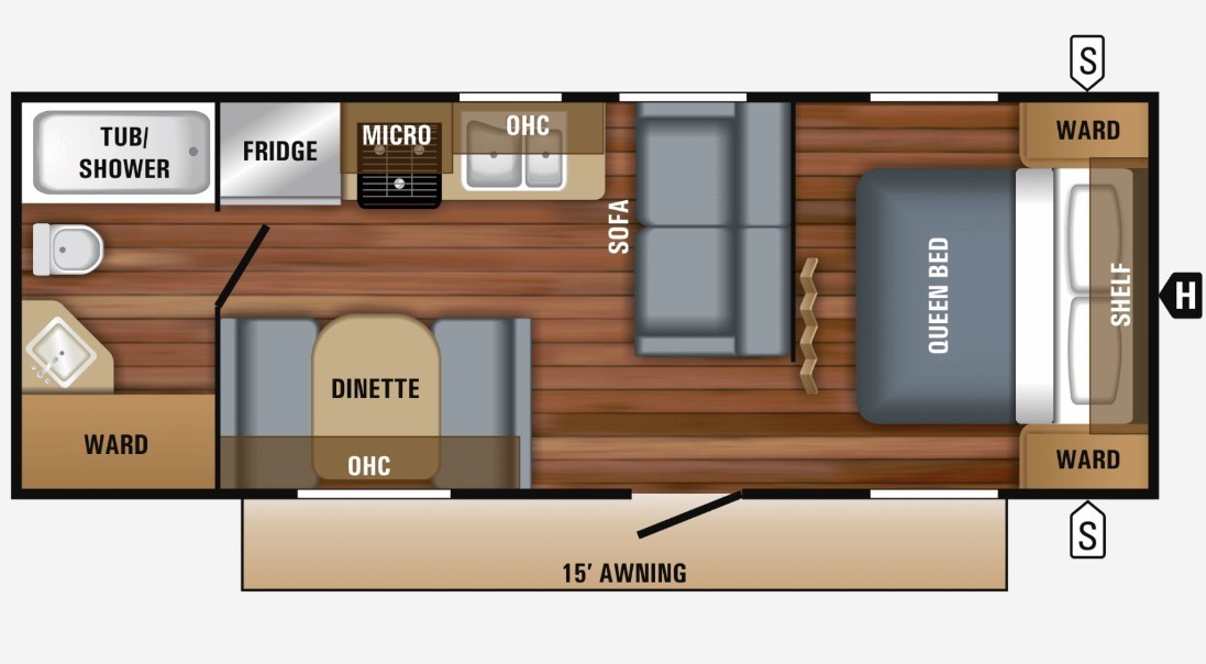 2020 Jayco Jay Flight  212QBW Baja Floorplan