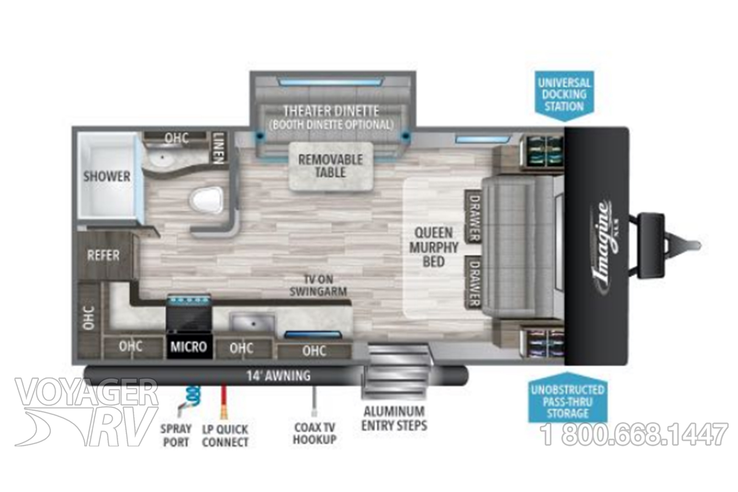 2021 Grand Design Imagine XLS 17MKE Floorplan