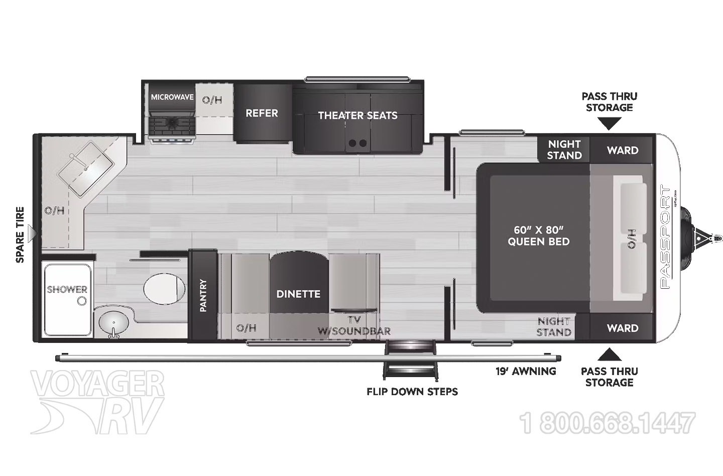 2023 Keystone Passport SL 229RKWE Floorplan