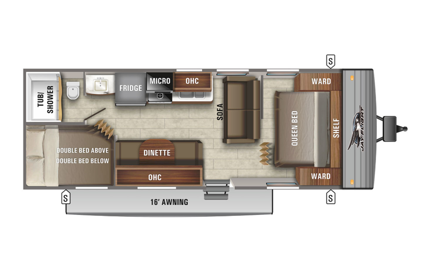 2023 Jayco Jay Flight 264BHW Baja Floorplan