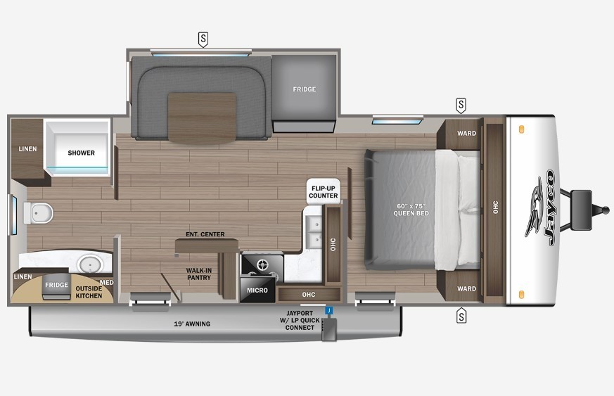 2023 Jayco Jay Feather 22RB Floorplan