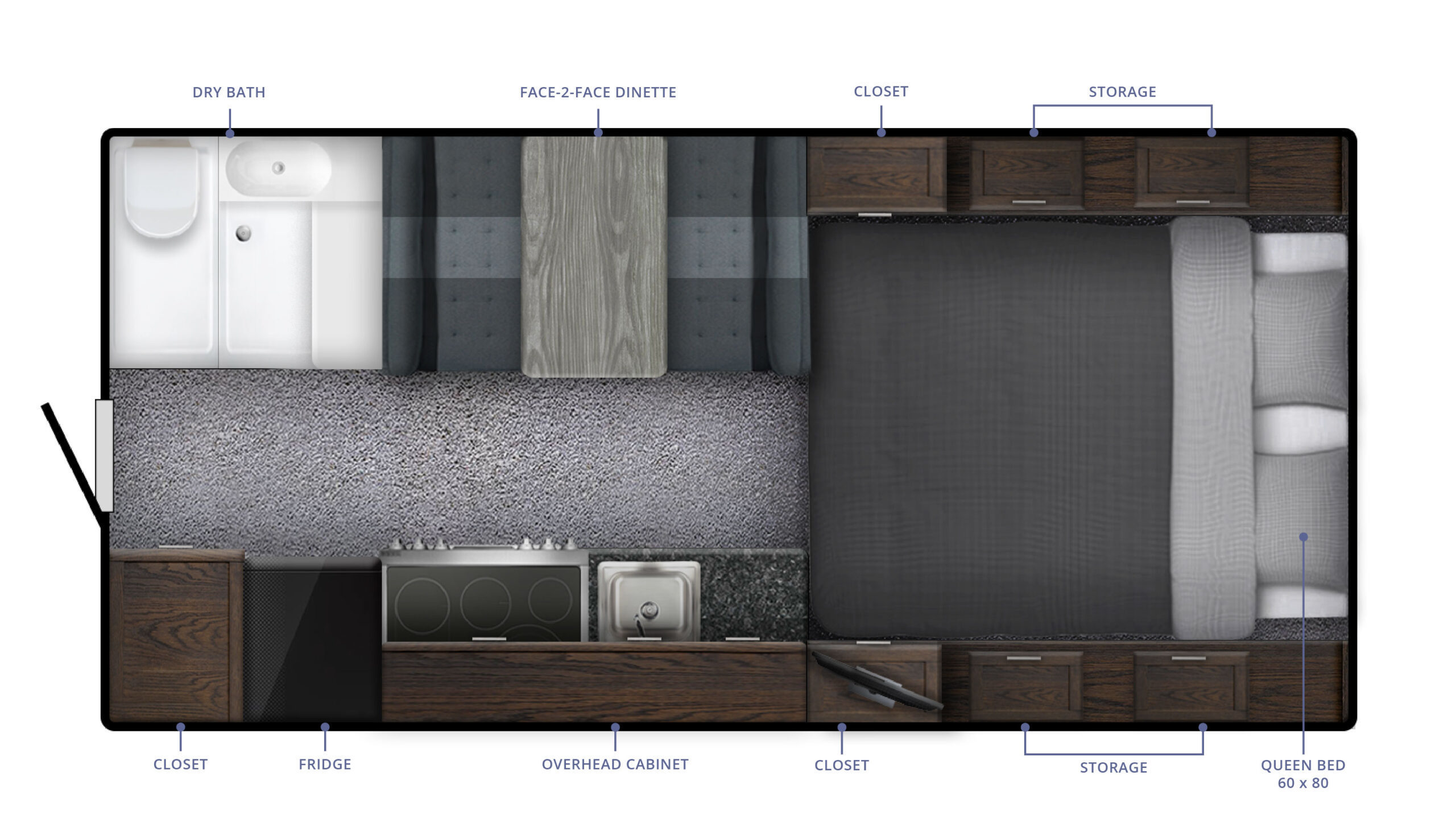 2021 Northern Lite 8.11 Ex Dry Bath LE Floorplan