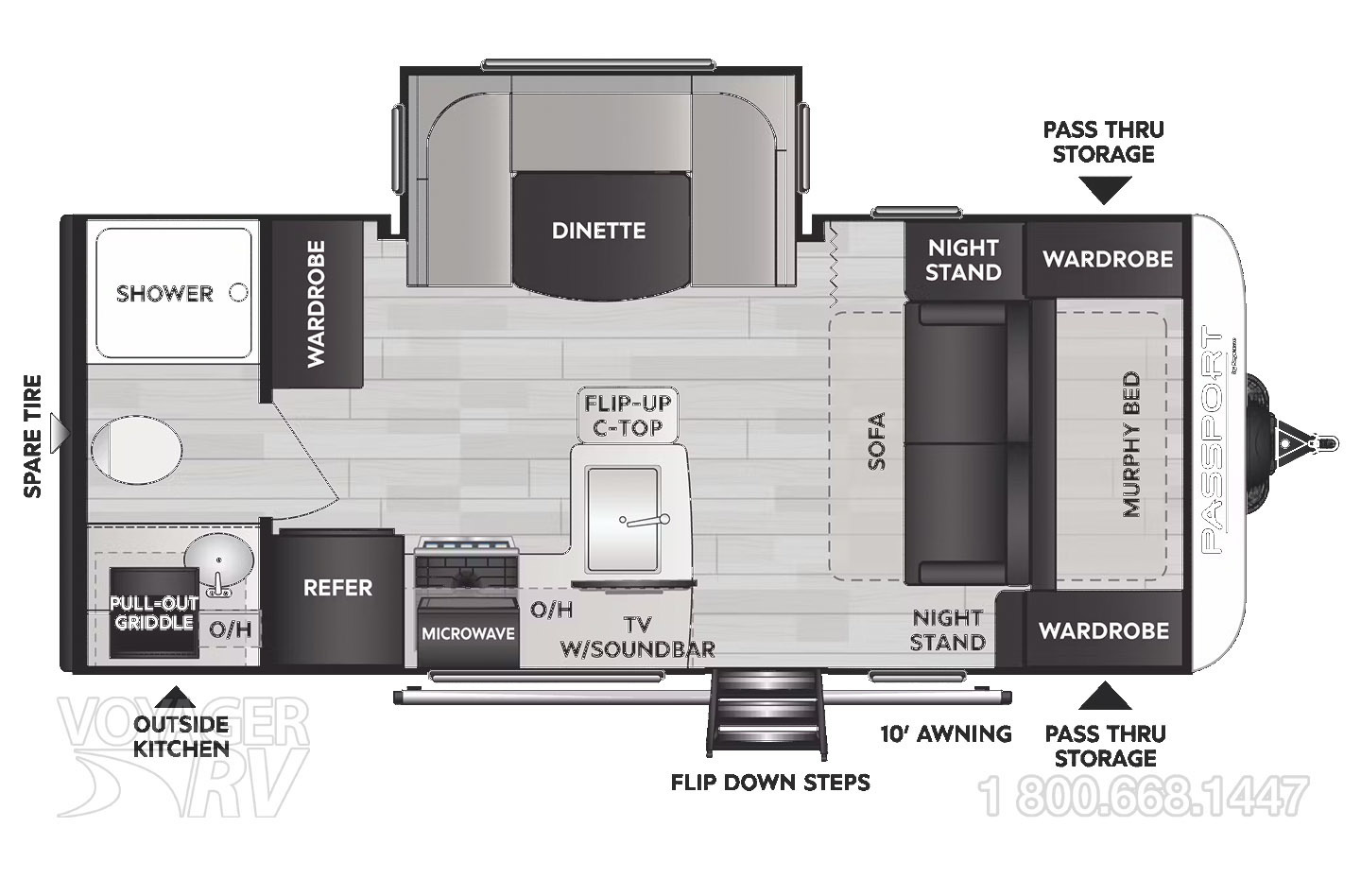 2023 Keystone Passport SL 189RBWE Floorplan