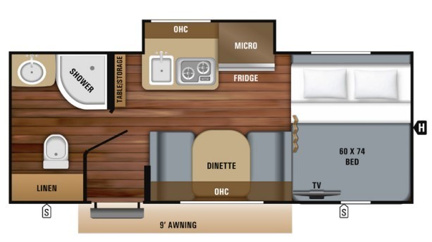 2019 Keystone  Springdale 201RD Floorplan