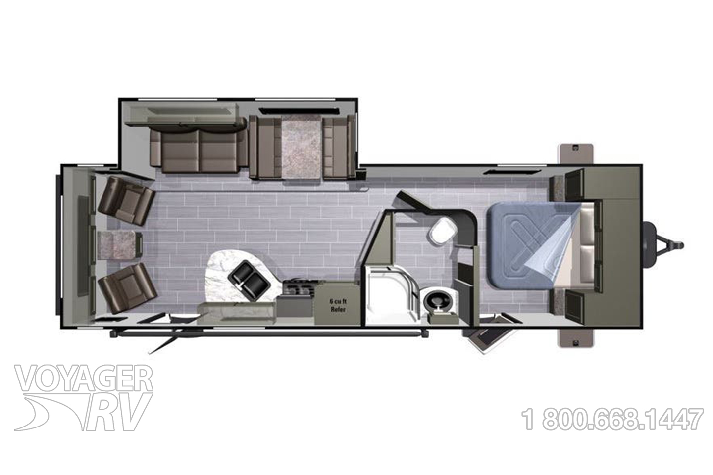 2015 Outdoors RV Wind River 250RLSW Floorplan