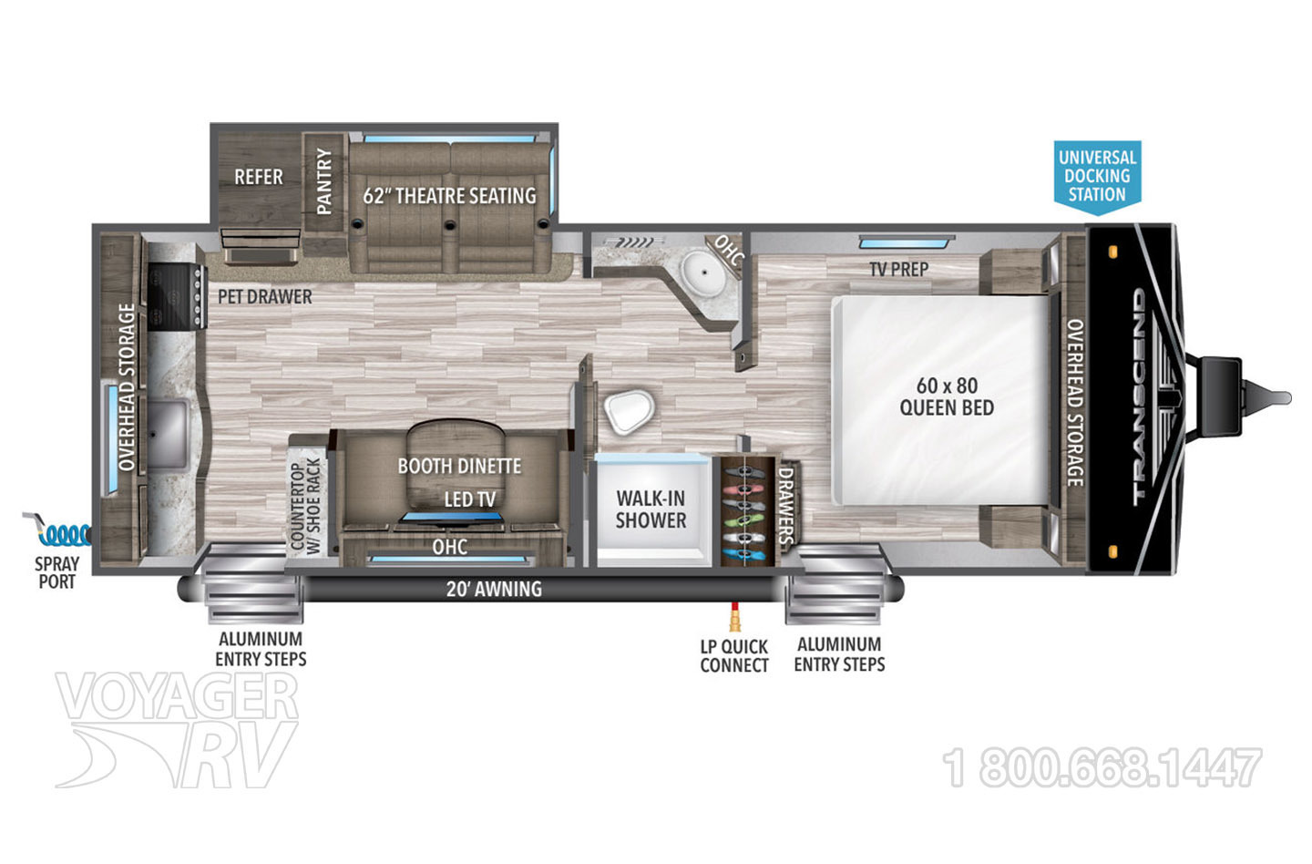 2023 Grand Design Transcend Xplor 231RK Floorplan