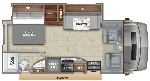 2020 ENTEGRA QWEST 24L Floorplan