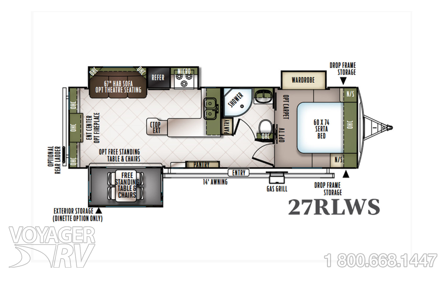 2022 Jayco Jay Feather 22RB Floorplan