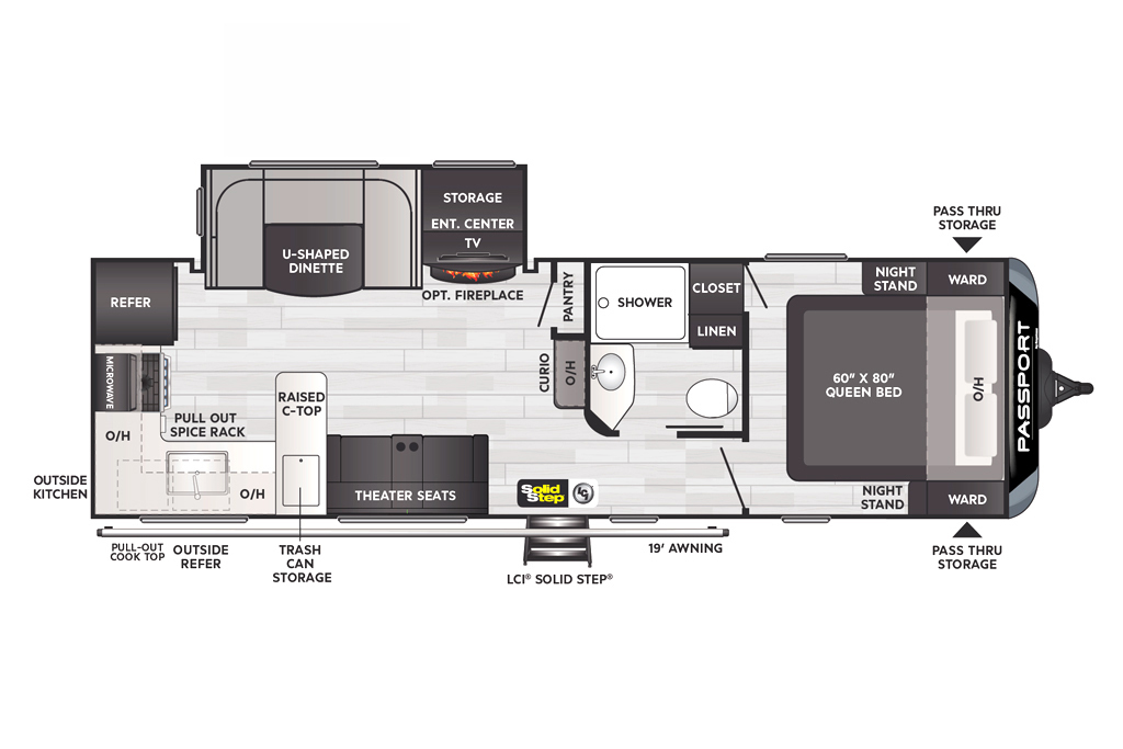 2023 Keystone Passport GT 2704RKWE Floorplan