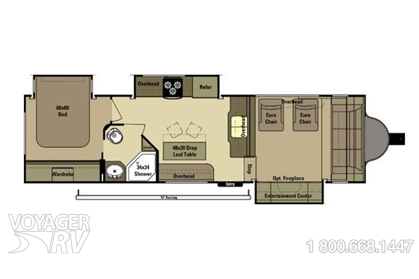 2015 Open Range Highland Ridge 311FLR Floorplan