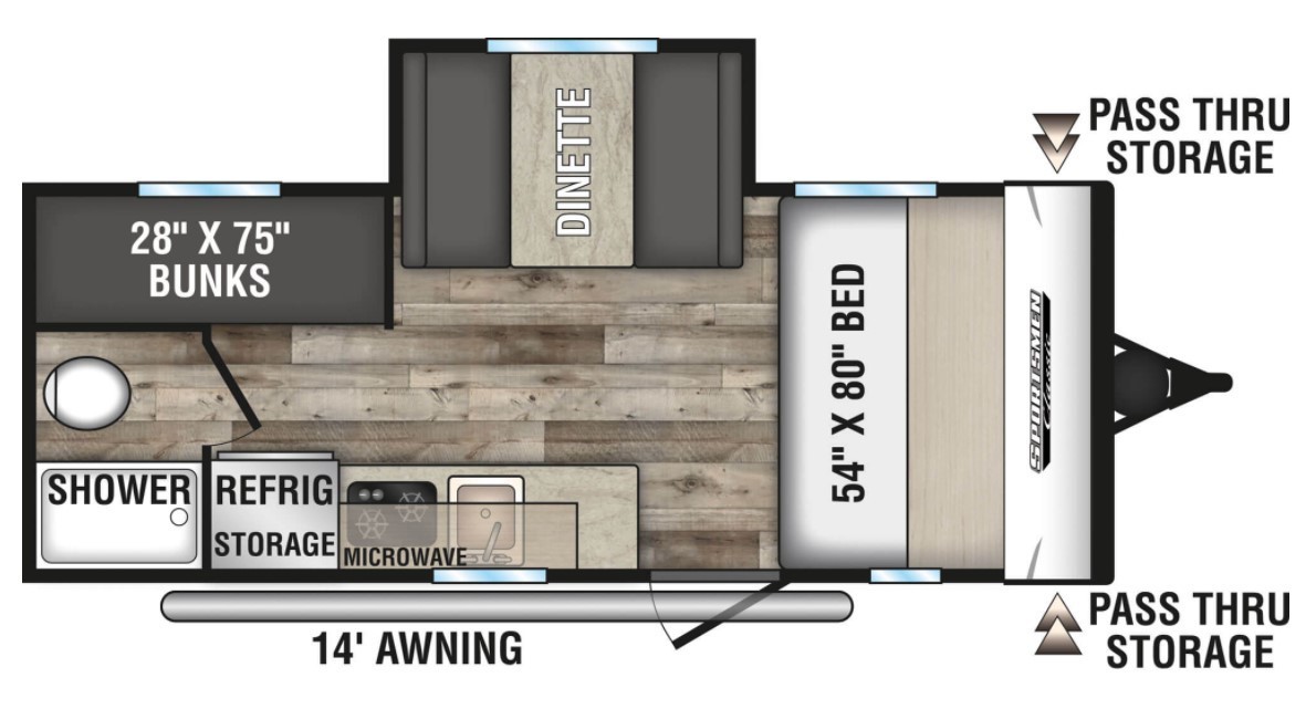 2023 Grand Design Imagine Aim 18BH Off-Grid Floorplan