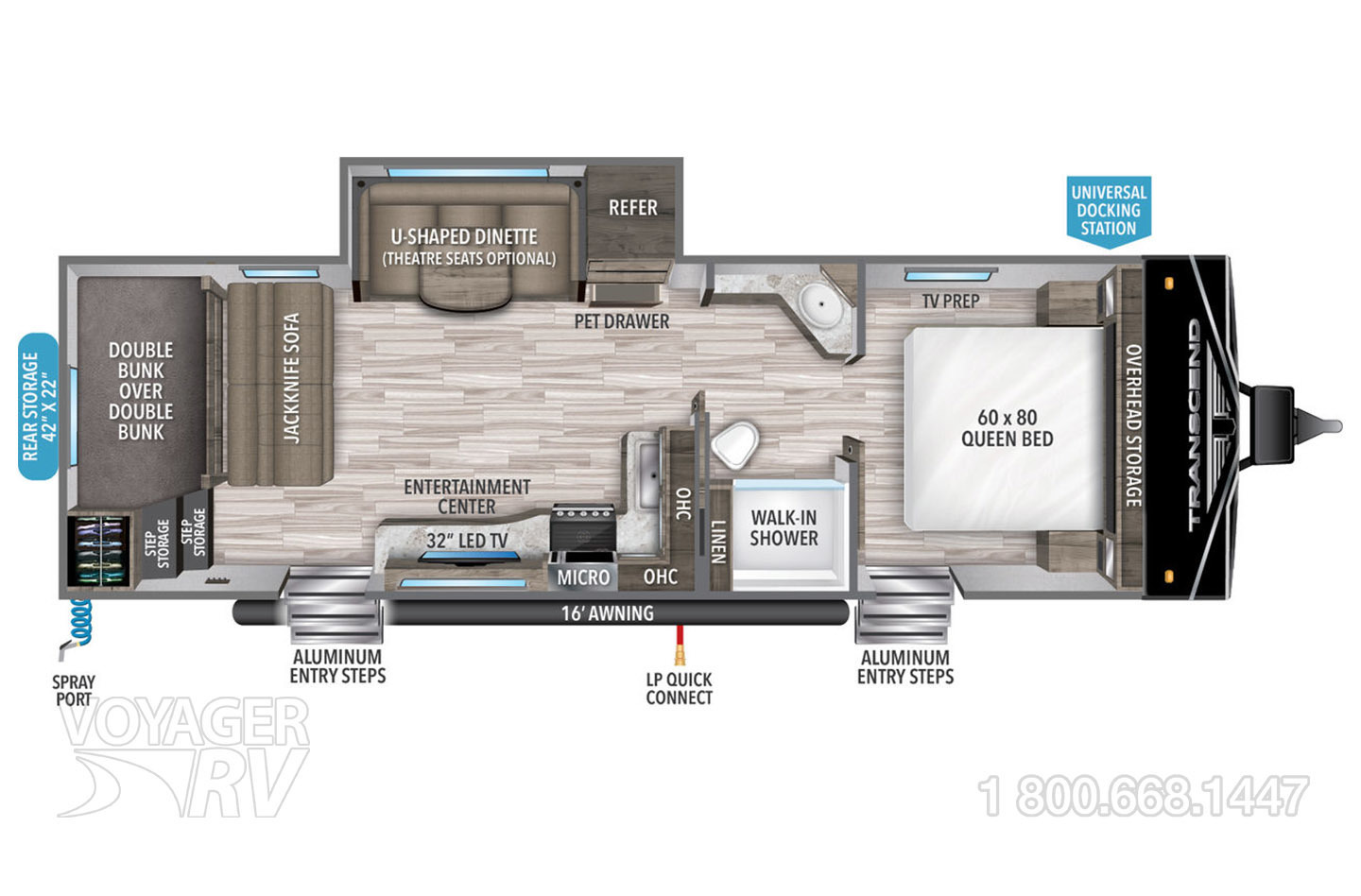 2023 Grand Design Transcend Xplor 265BH Floorplan
