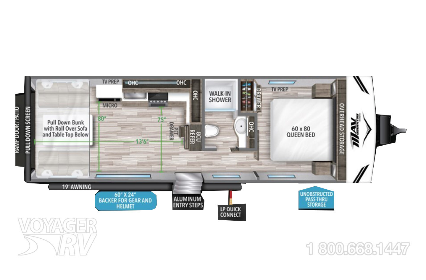 2024 Grand Design Momentum G-Class 27MAV Floorplan