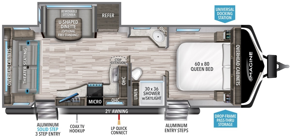 2023 Grand Design Imagine 2500RL Floorplan