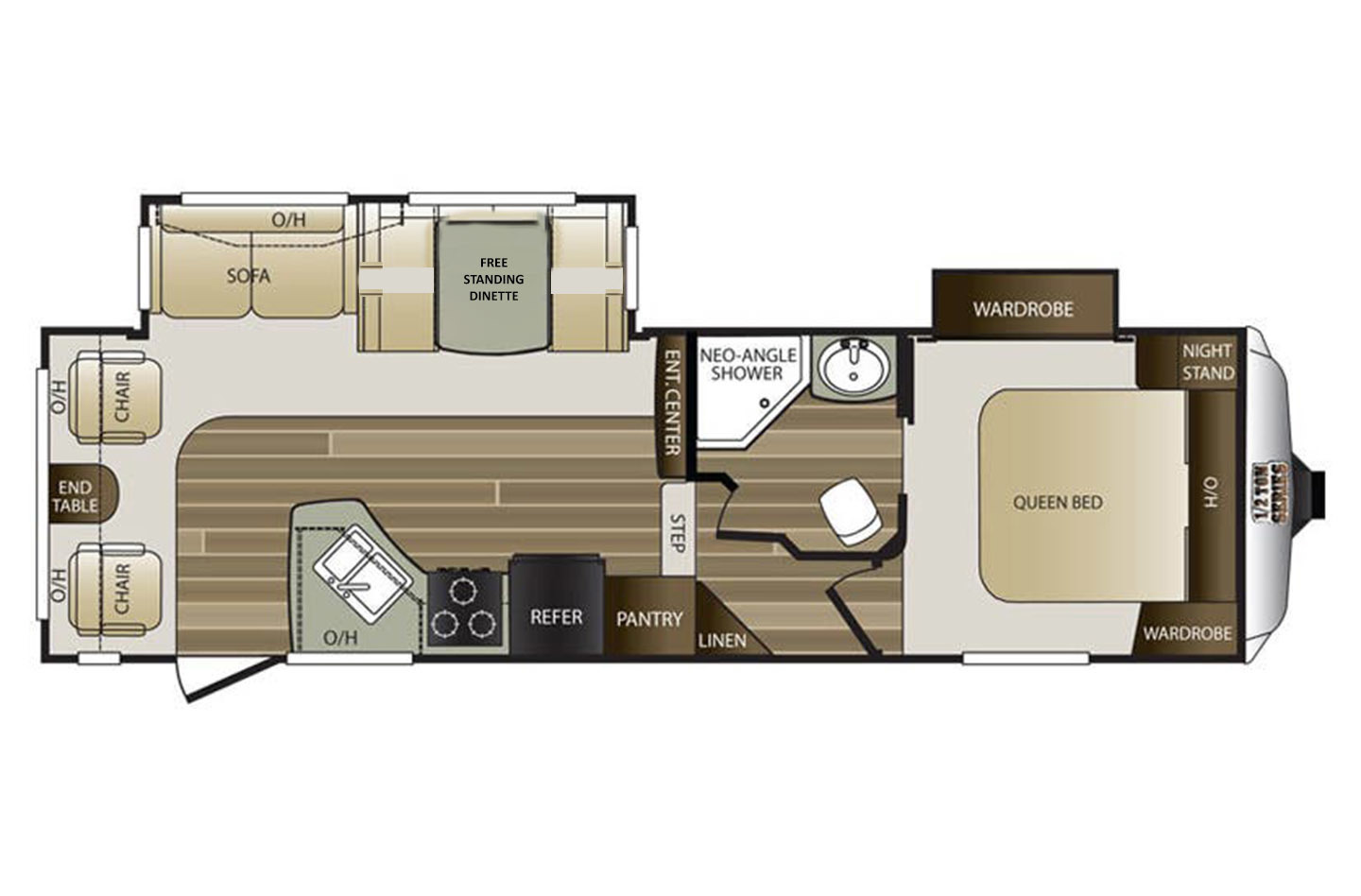 2015 Keystone Cougar 277 RLSWE Floorplan