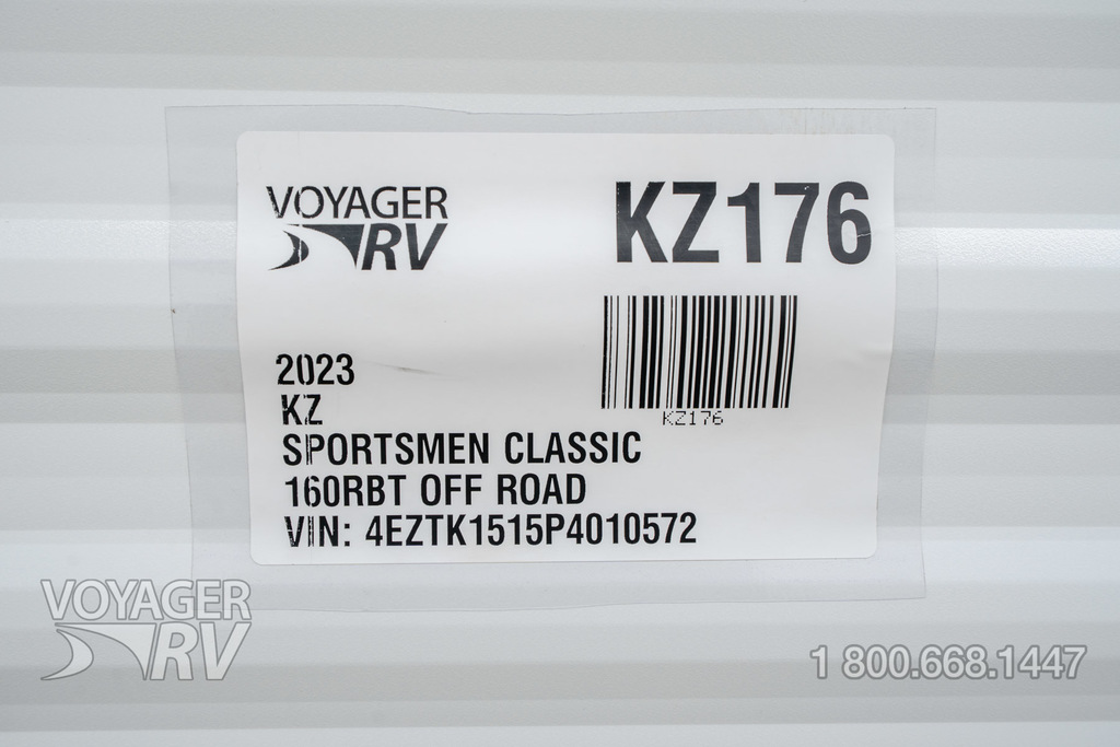 2023 KZ Sportsmen Classic 160RBT OFF ROAD