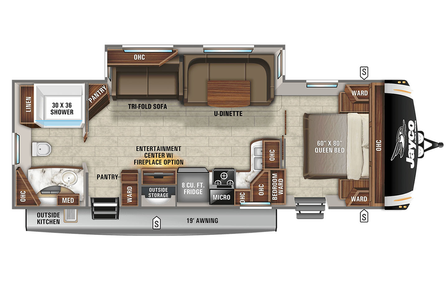 2023 Jayco White Hawk 26FK Floorplan