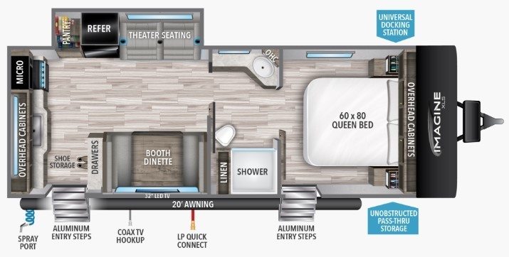 2023 Grand Design Imagine XLS 23LDE Floorplan