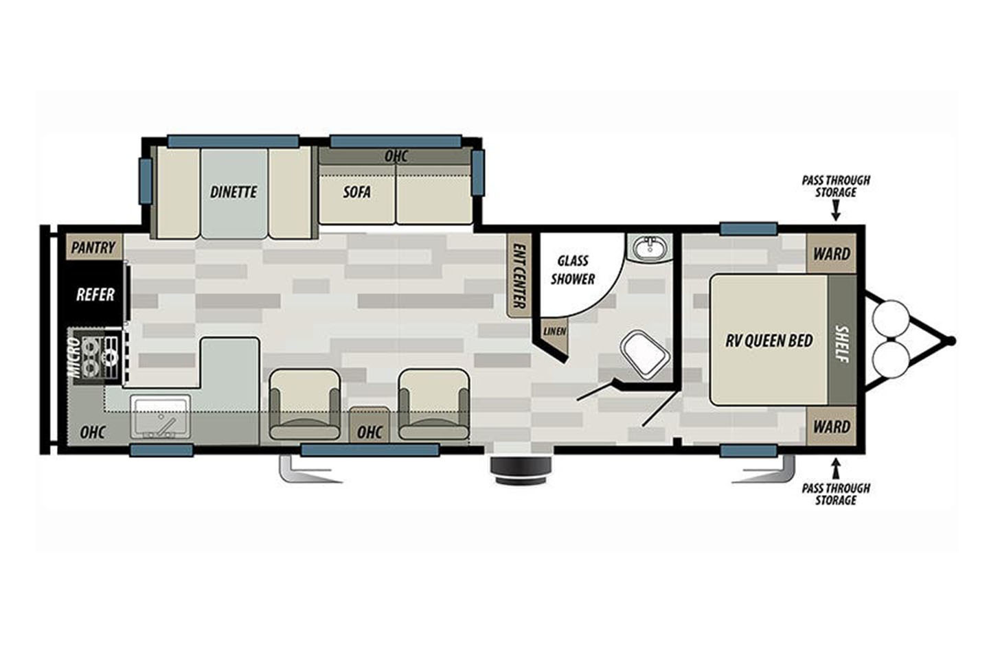 2018 Highland Ridge Open Range 2710RL Floorplan