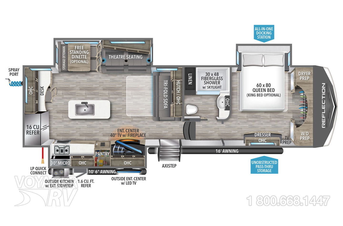 2024 Grand Design Reflection 320MKS Floorplan