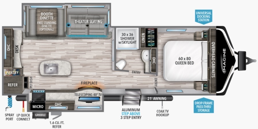 2023 Grand Design Imagine 2670MK Floorplan