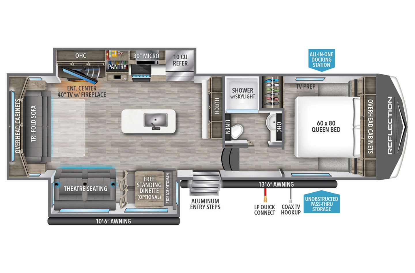 2023 Grand Design Reflection 150 295RL Floorplan