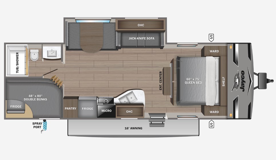 2023 Jayco Jay Flight 267BHSW Floorplan