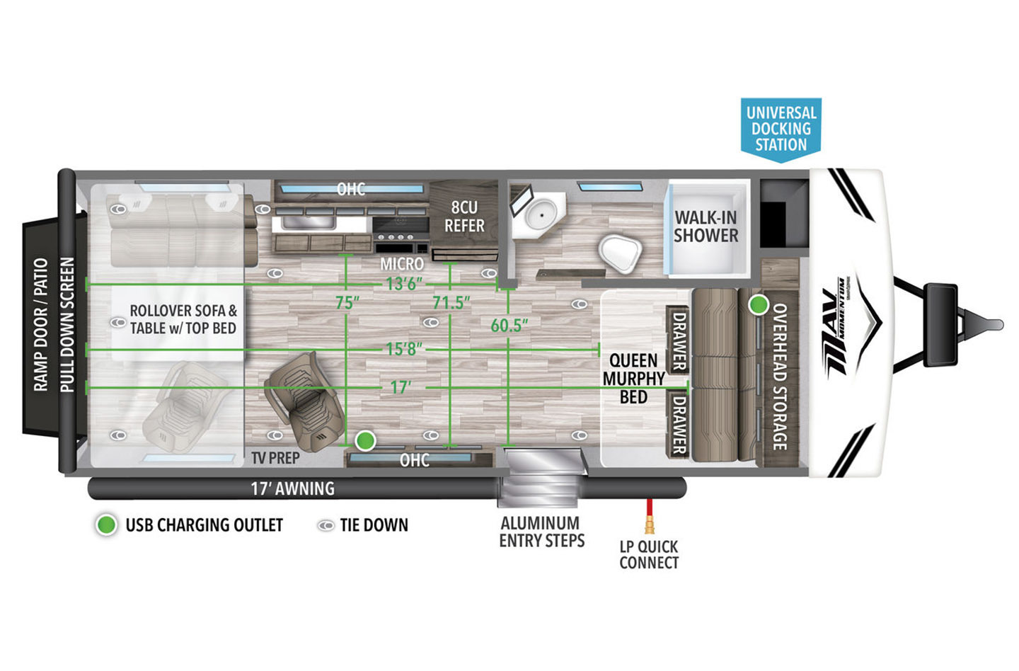 2024 Grand Design Momentum MAV 22MAV Floorplan