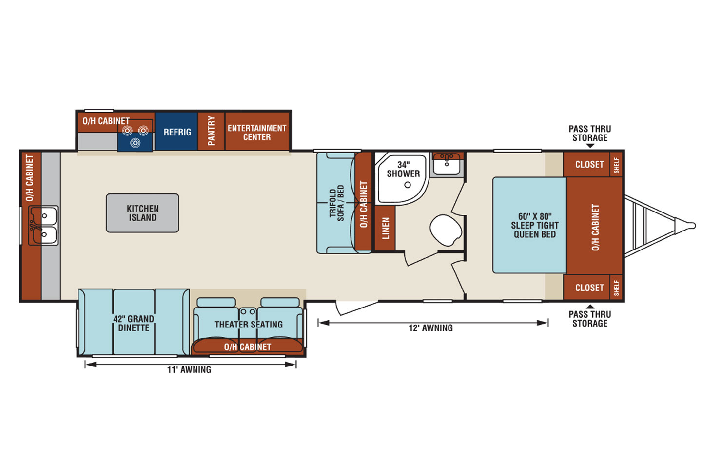 2018 Venture SportTrek 312VK Floorplan