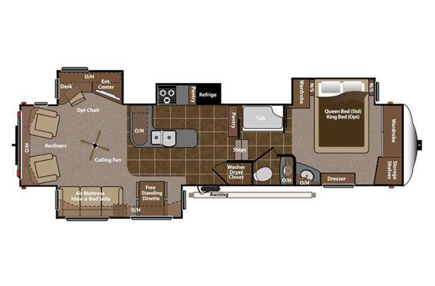2012 Keystone Montana 3402RL Floorplan