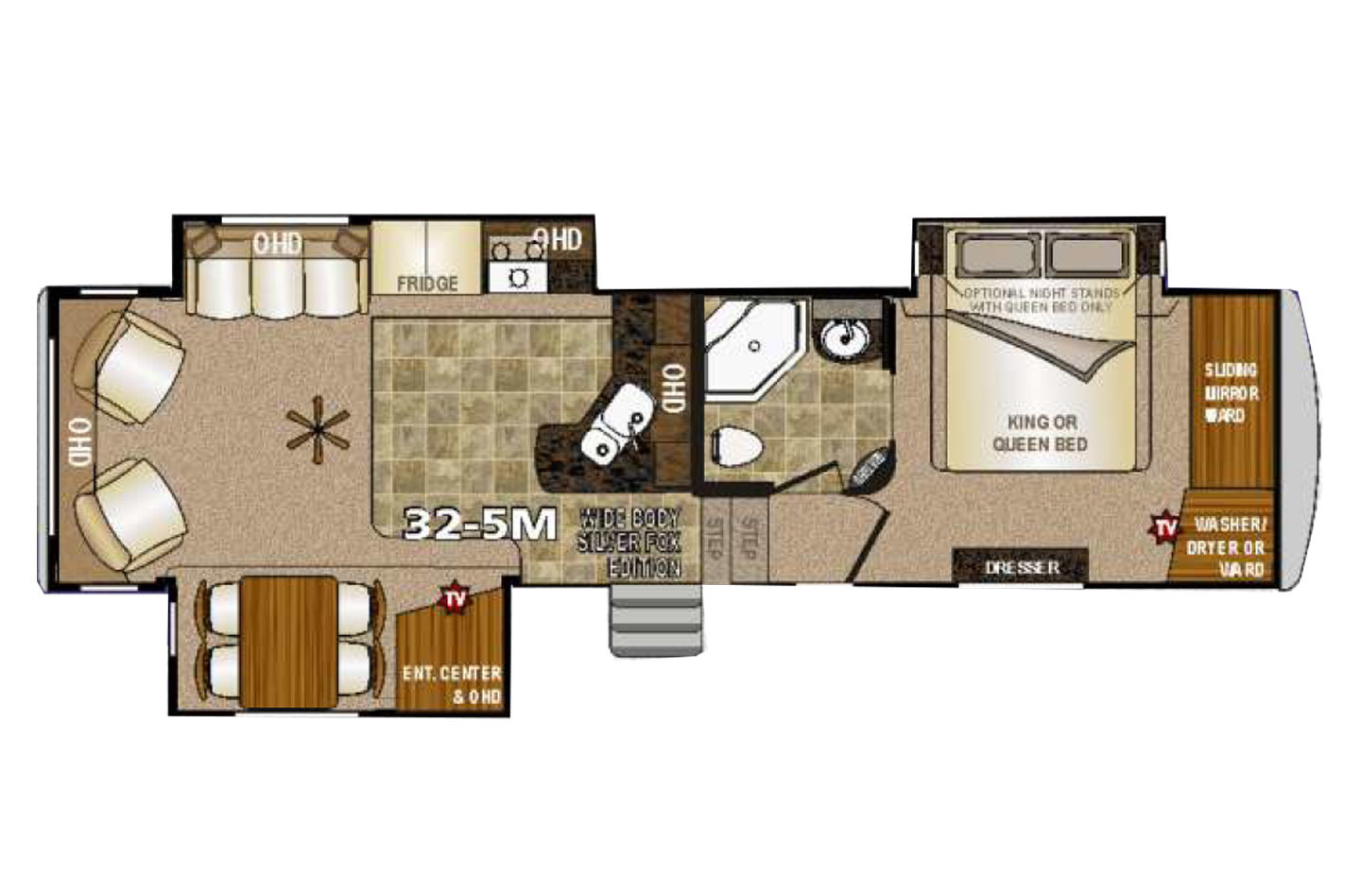 2014 Arctic Fox Silver Fox 32-5M Floorplan