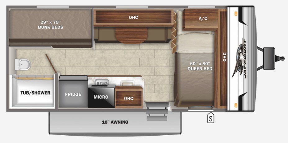 2023 Jayco Jay Flight SLX-7 174BH Baja Floorplan