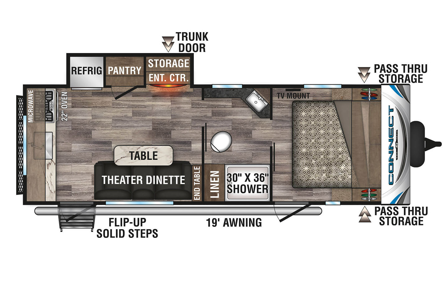 2022 Jayco Jay Flight Rocky Mountain 212QBW Baja Floorplan