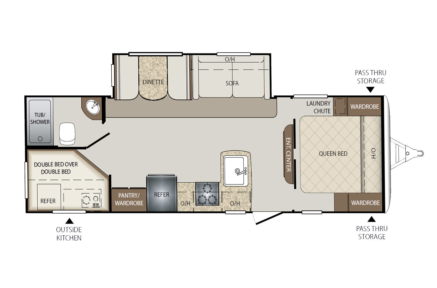 2016 Keystone Bullet 274BHSWE Floorplan