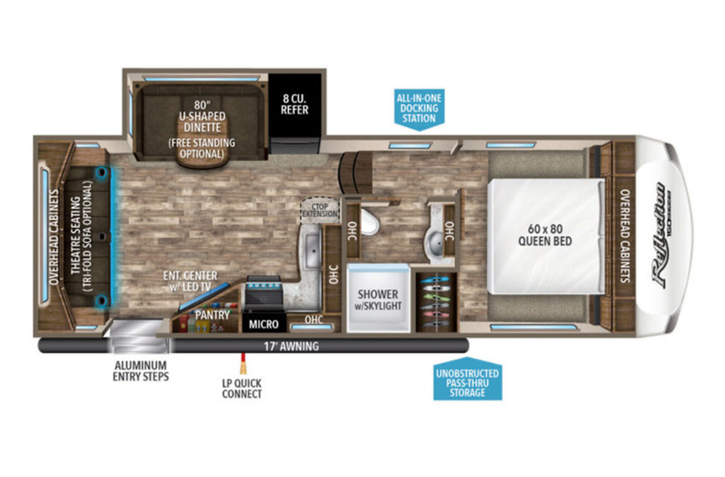 2018 Grand Design Reflection 230RL Floorplan