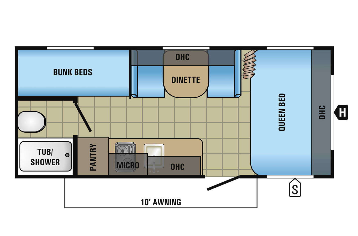 2017 Jayco Jay Flight 174BH Baja Floorplan