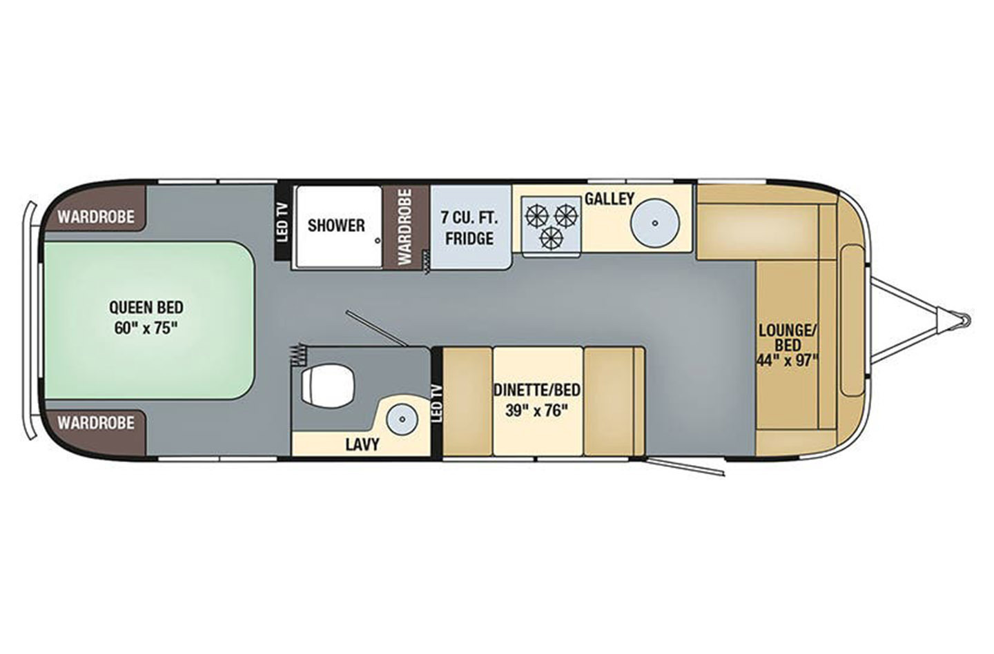 2018 Airstream Serenity 28 Floorplan